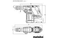 Cordless Combination Hammer KH 18 LTX BL 24 + 2X 5.2Ah Batteries + Charger ASC 145 + Metabox 165L Metabo 601713870