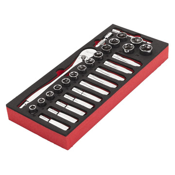 Milwaukee 28-Piece Soft Module 1/2˝ Ratchet and Socket Set 