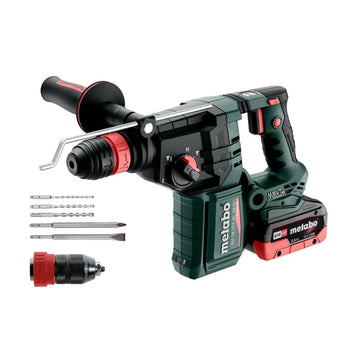 Martello Combinato KH 18 LTX BL 28 Q + Mandrino Autoserrante + 2 Scalpelli E 3 Punte Metabo 601715920