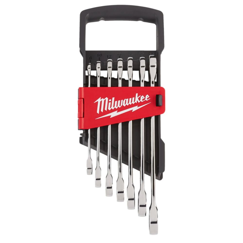 Maxbite Metric Ratchet Combination Wrench Set - 7 Piece Milwaukee