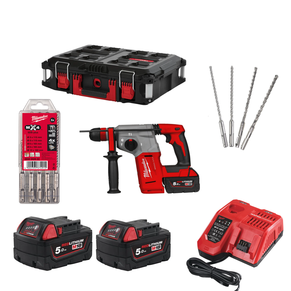 KIT M18™ TASSELLATORE M18 BLHX CON ACCESSORI IN VALIGETTA PACKOUT™ M18 BLHX100P-502P MILWAUKEE