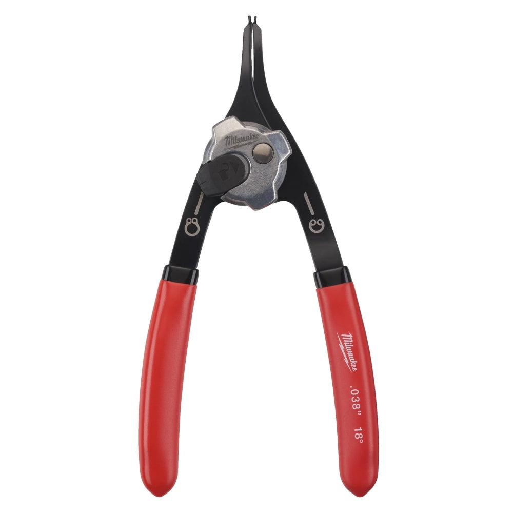 Milwaukee 18° Compact Straight Reversible Snap Ring Pliers 