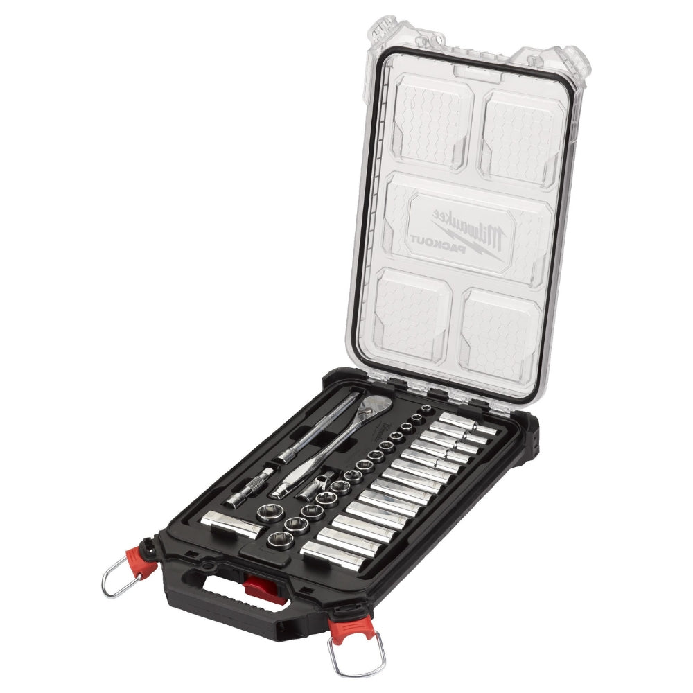 Milwaukee Packout™ Slim Compact Organizer 3/8˝ Ratchet &amp; Socket Set - 32 Piece