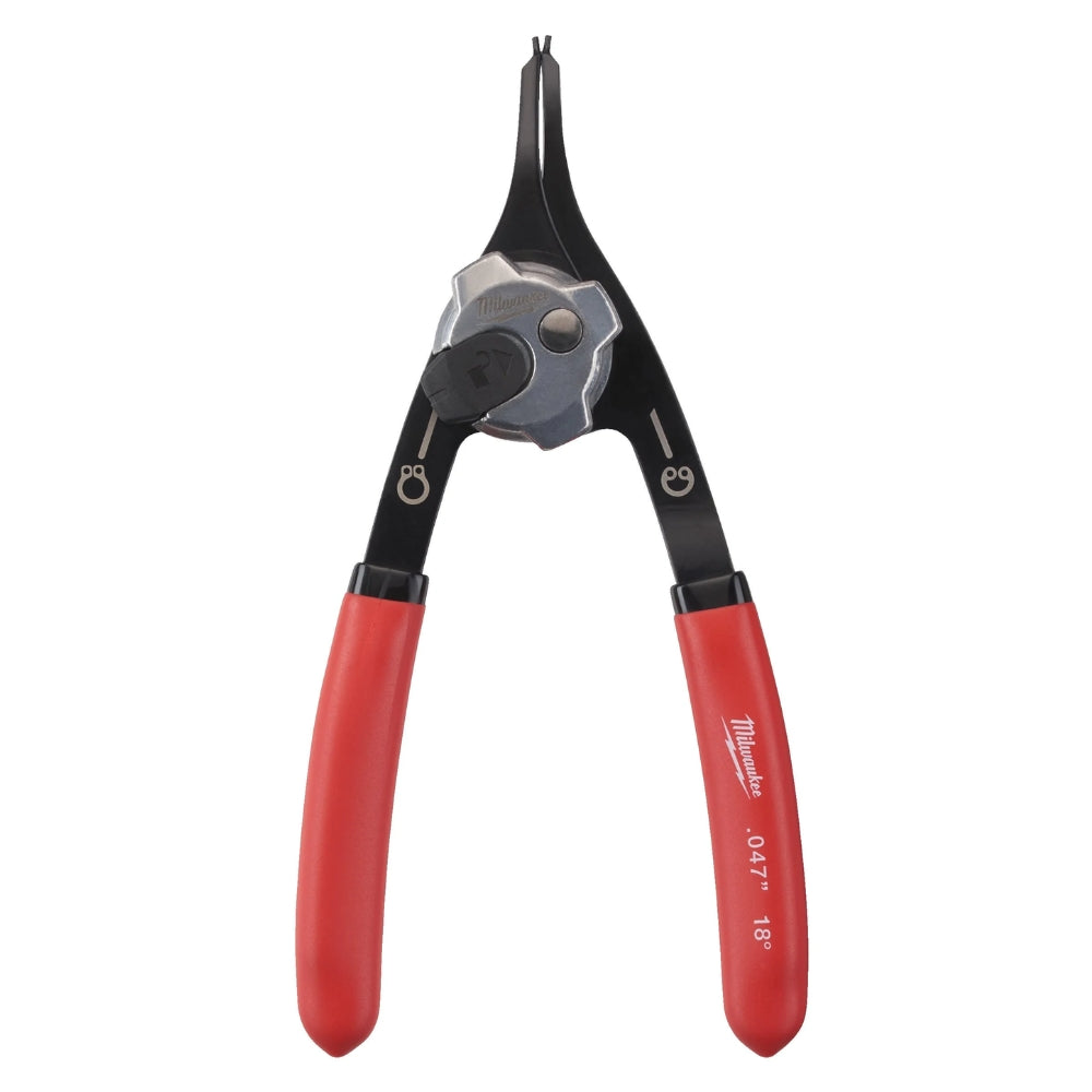 Milwaukee 18° Medium Straight Reversible Snap Ring Pliers 