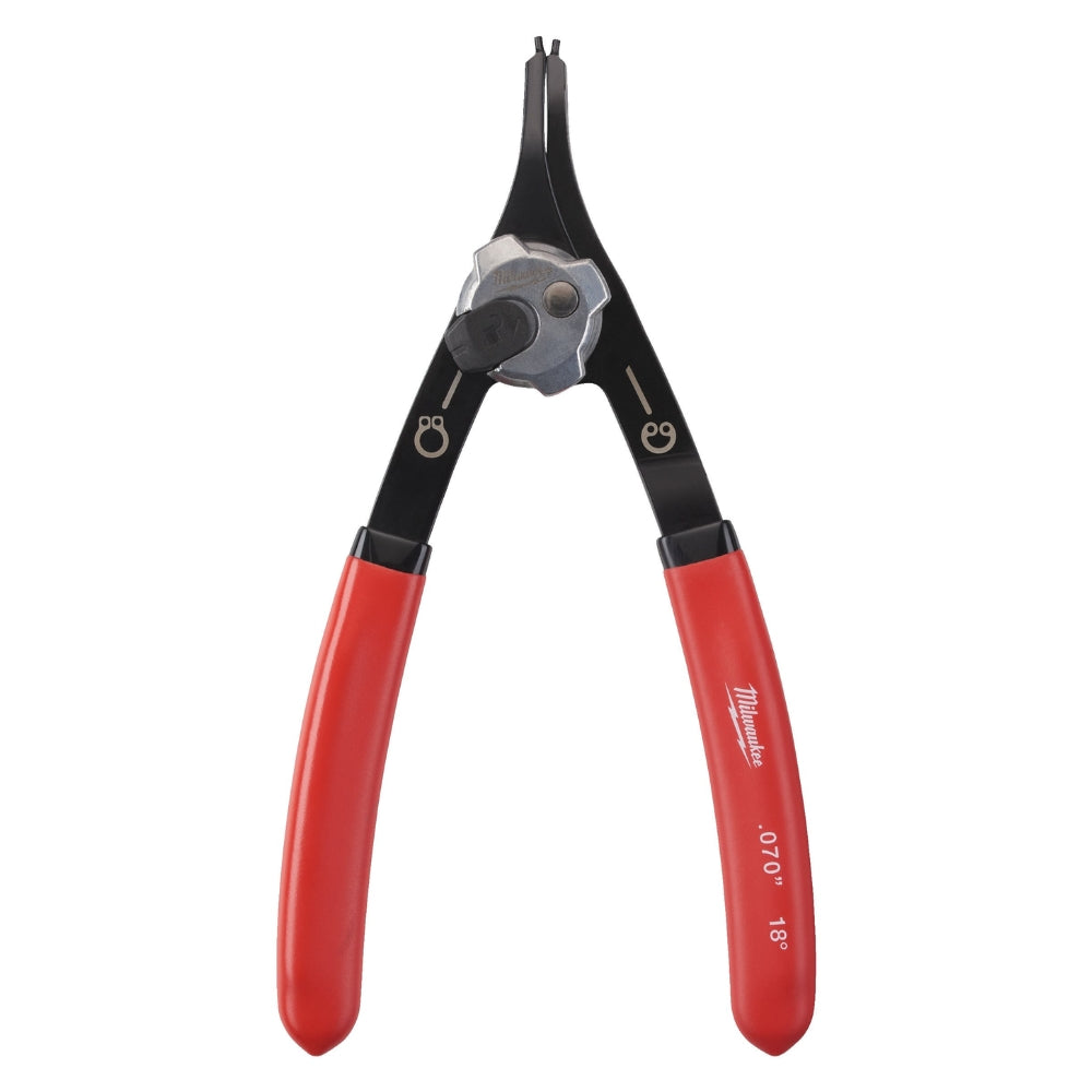 Milwaukee 18° Large Straight Reversible Snap Ring Pliers 