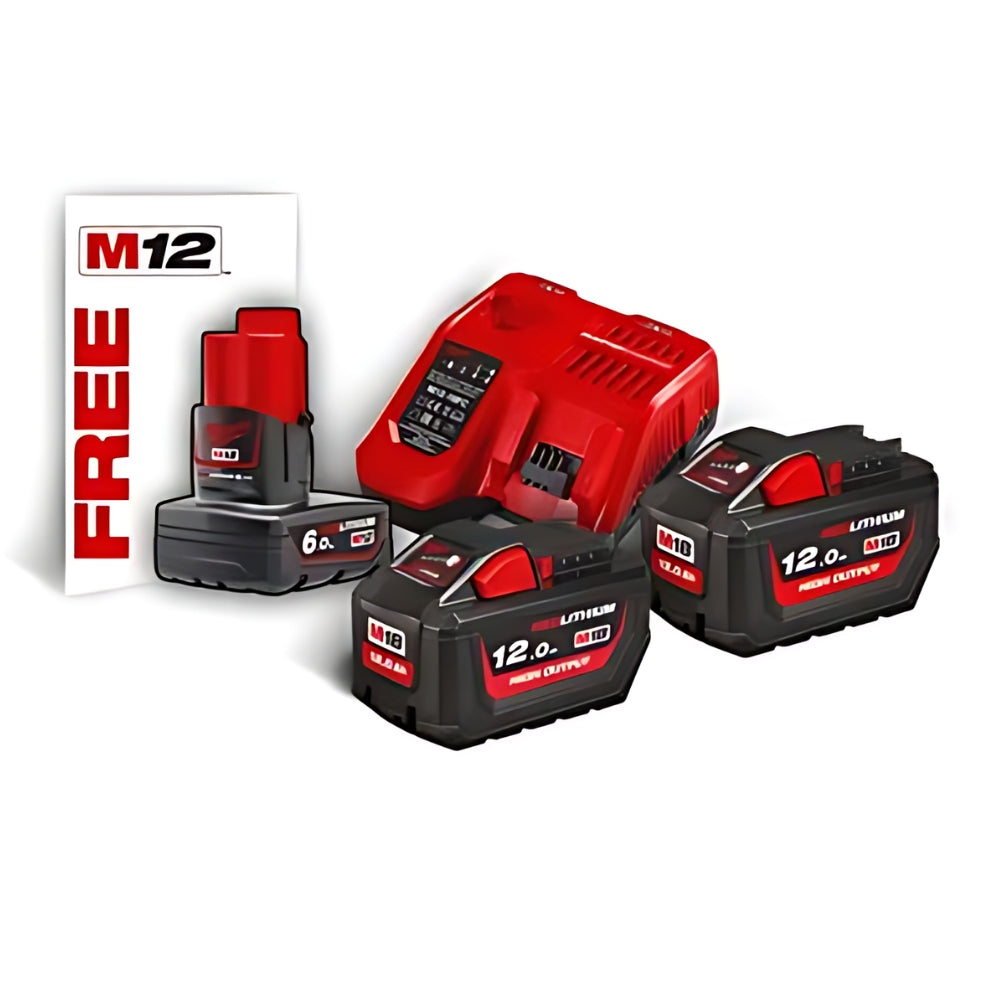 Energy Kit M18 HNRG-122 High Output™ 2 X 12.0 Ah (18v) Batteries + 1 X Extra 6 Ah (12v) Battery + 1