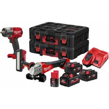 Milwaukee M18FPP3T2-554P Power Tool Set (FMTIW2F12 + FSAG125X + PAL-0)