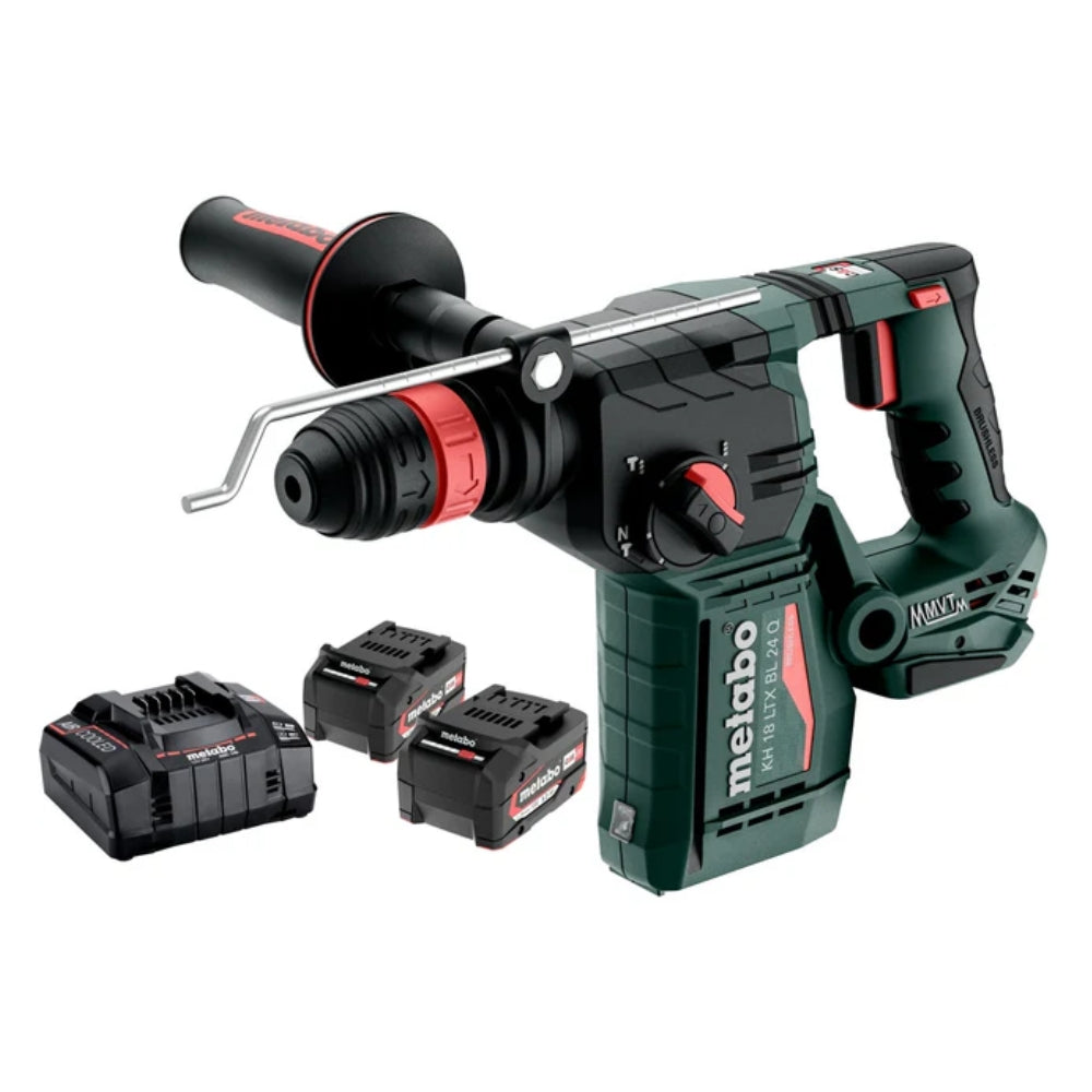 Martello Combinato A Batteria KH 18 LTX BL 24 + 2X Batterie 5,2Ah + Caricabatterie ASC 145 + Metabox 165L Metabo 601713870