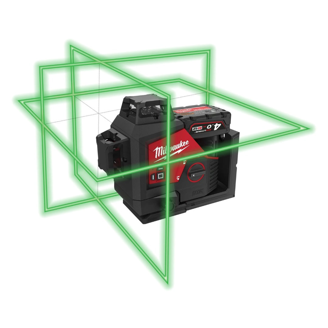 Laser Lineare Verde M12™ A 3 Linee 360° M12 3PL-401C Milwaukee