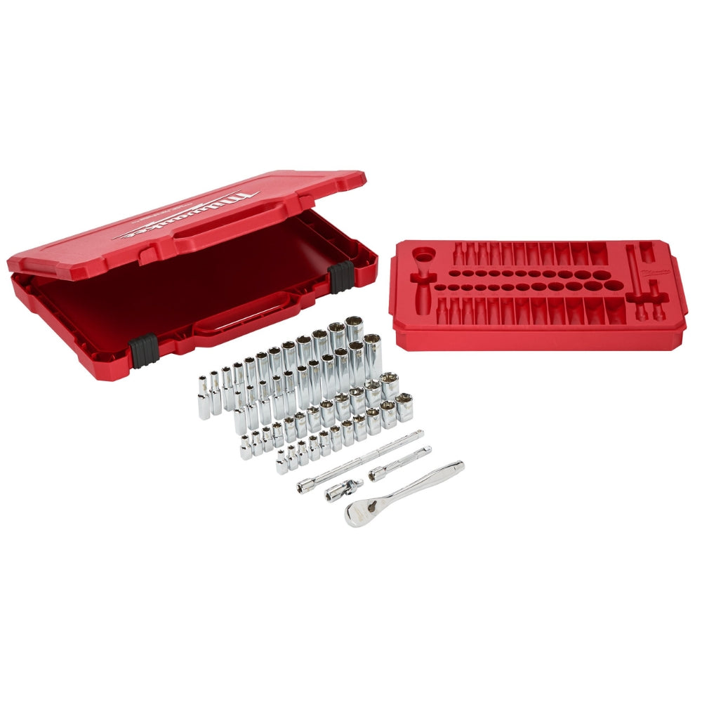 Milwaukee 28-Piece 1/4˝ Metric Ratchet &amp; Socket Set