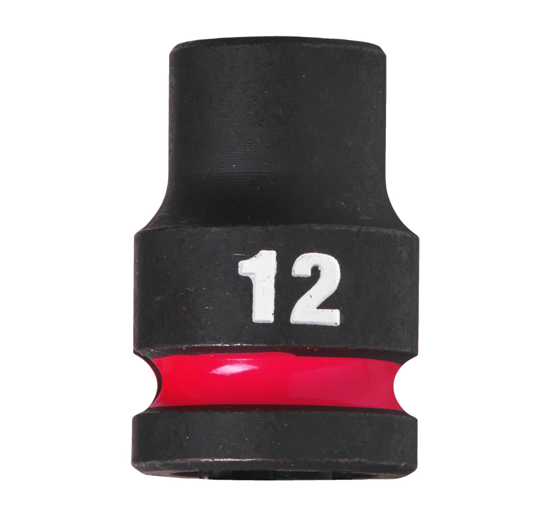 Chiave A Bussola A Macchina 12MM Da 1/2" Corta - Shockwave™ Impact Duty Impact Sockets Milwaukee 4932480306