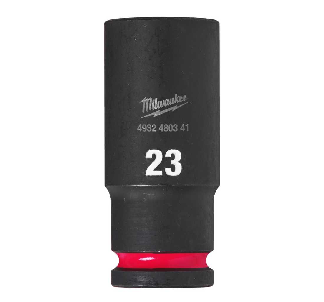 23MM 1/2" Long Impact Socket Wrench - Shockwave™ Impact Duty Impact Sockets Milwaukee 4932480341 