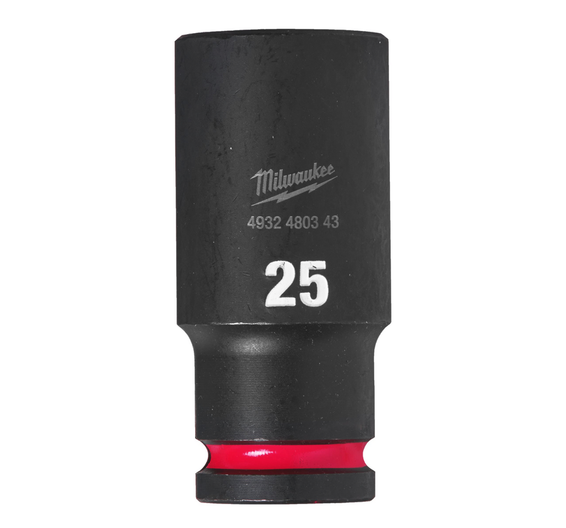 Chiave A Bussola A Macchina 25MM Da 1/2" Lunga - Shockwave™ Impact Duty Impact Sockets Milwaukee 4932480343