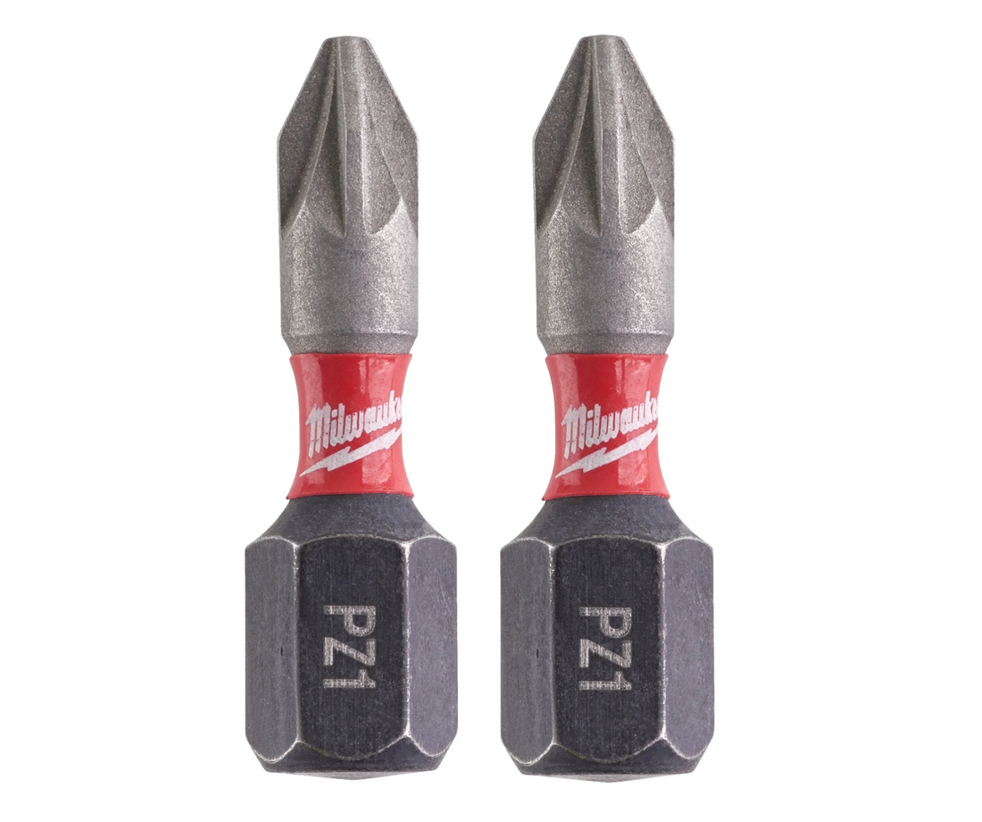 Inserto Per Avvitatori Ad Impulsi Bit Shockwave PZ1 Lunghezza 25MM 2 PEZZI Milwaukee