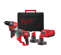 M12 FUEL™ KIT Milwaukee M12 FPP2F2-602X Percussion Drill M12 FPD2+ Hammer Drill SDS-PLUS M12 CH-0 (12V)