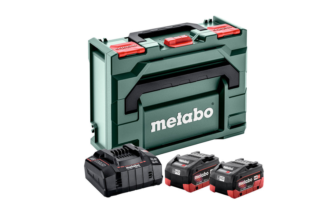 SET Di Base 2X Batteria LiHD 10 AH + ASC 145 + METABOX Metabo 685142000