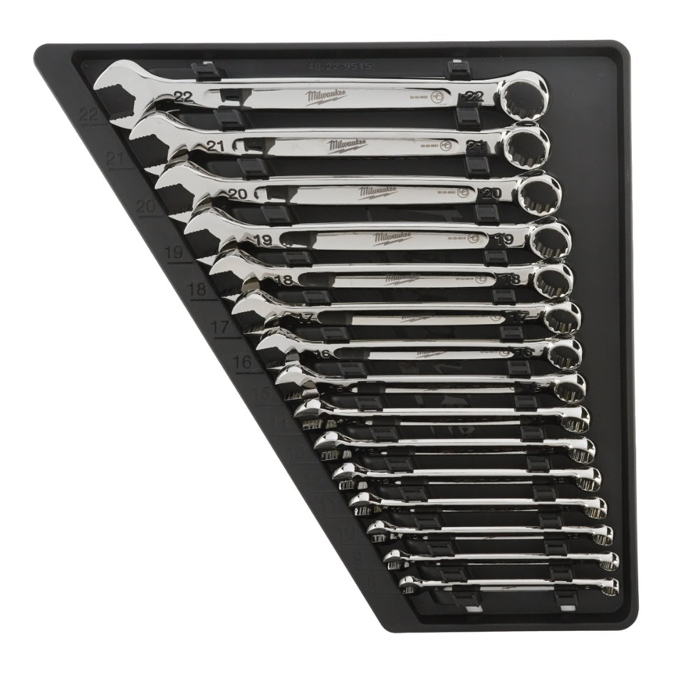 Milwaukee Maxbite Combination Wrench Metric Set - 15 Pieces 