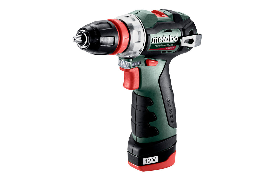 Trapano Avvitatore POWERMAXX BS BL Q + 2X Batterie 12 V 2,0 Ah + Caricabatterie LC 40 Metabo 601749500